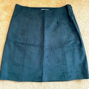 Forrest green suede mini skirt
